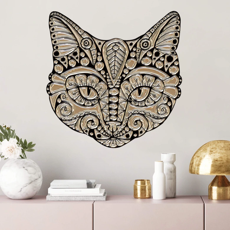 Wandtattoo Metallic Cat 