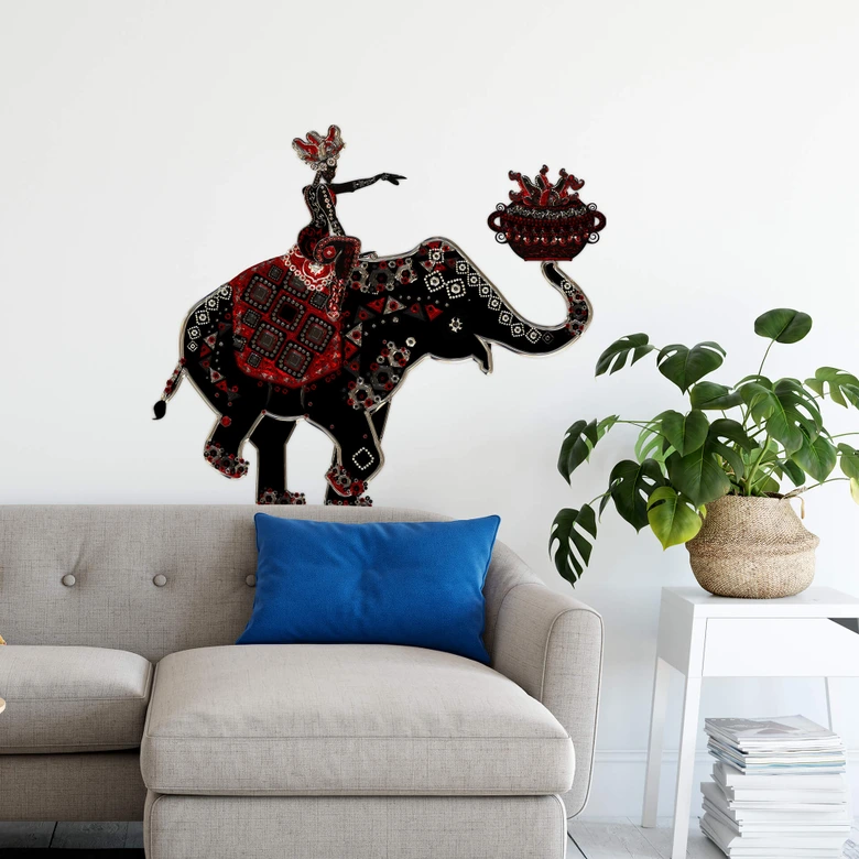 Wandtattoo Metallic Elephant Ride 