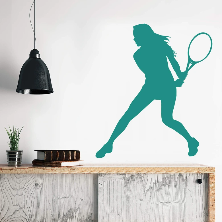 Wandtattoo Tennisspielerin 03 