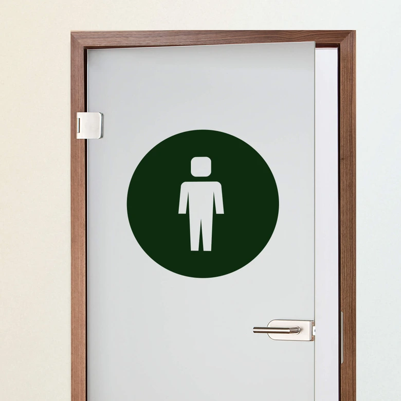 Wandtattoo Emoji WC Herren 