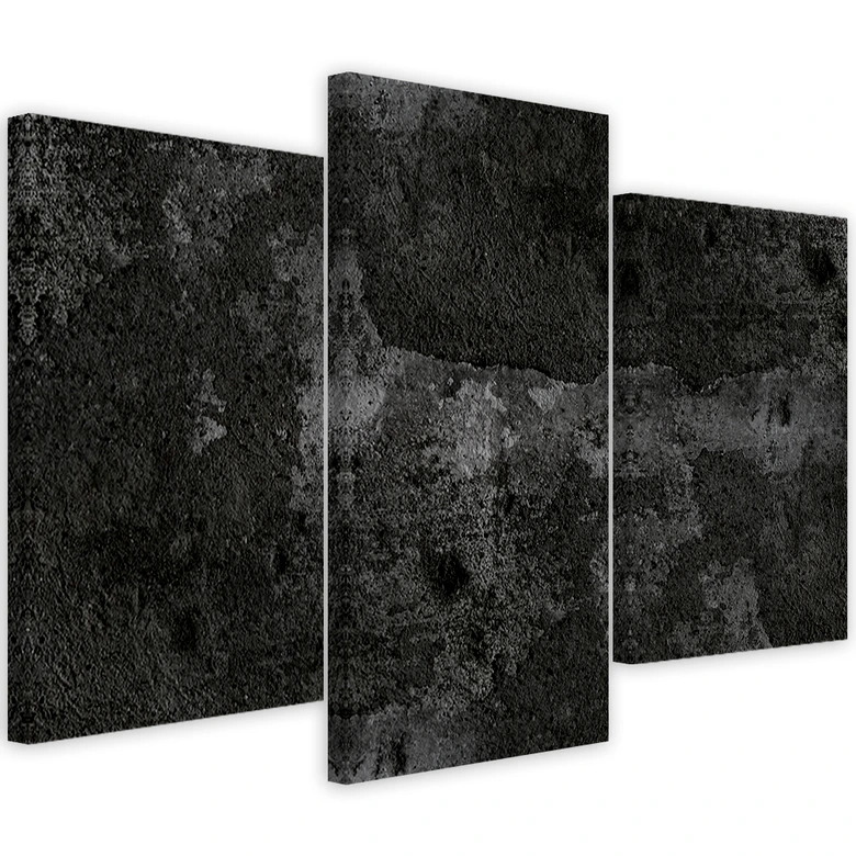 Leinwandbild 3 teilig, Alte Betonwand 