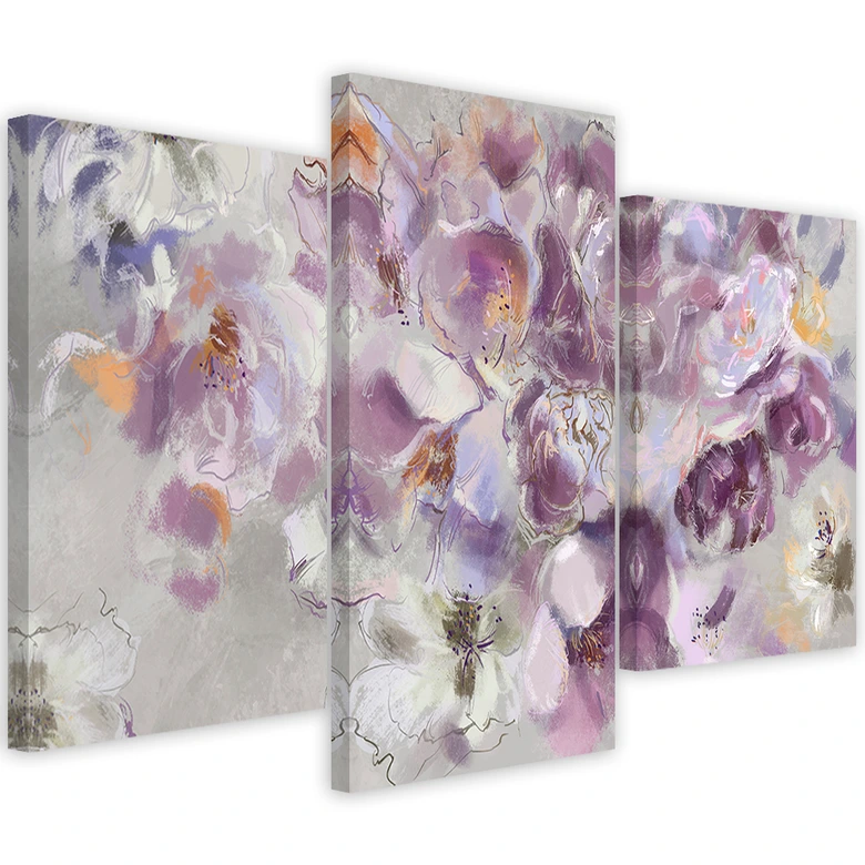 Leinwandbild 3 teilig, Iris Blume 