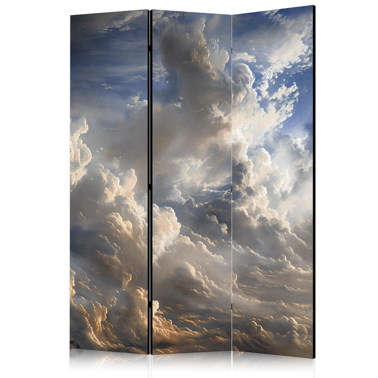 Paravent, Raumteiler freistehend, Trennwand - Golden Reflections on Clouds Foretelling Dusk 