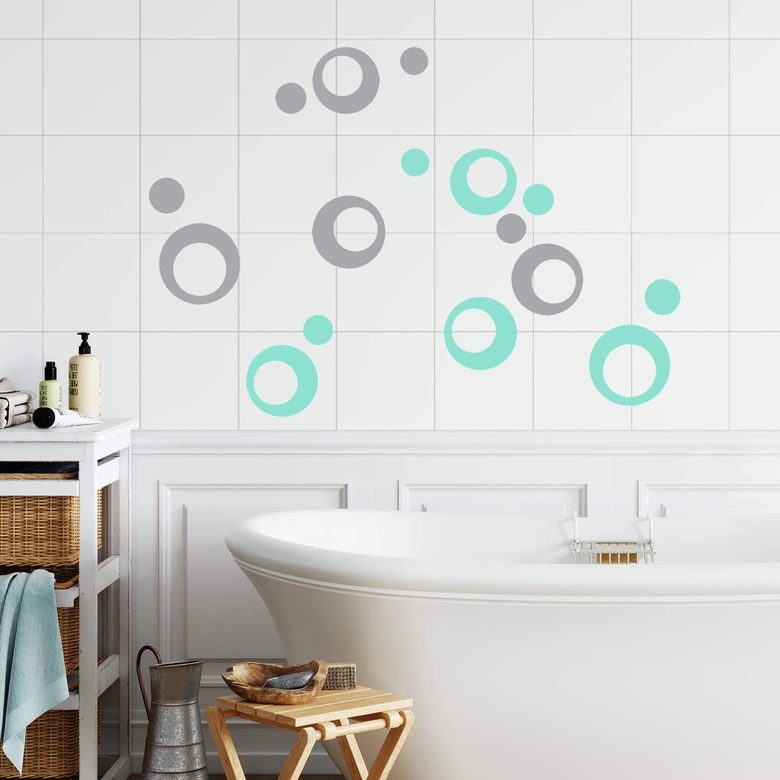 Sticker carrelage : Cercles 