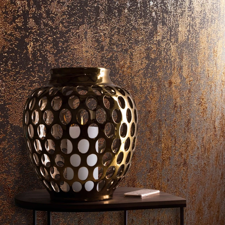 Strukturtapete, Vliestapete kupfer 