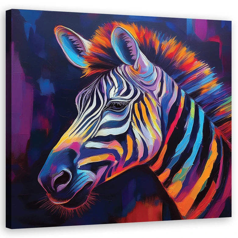 Leinwandbild Zebra Tier Pop Art 