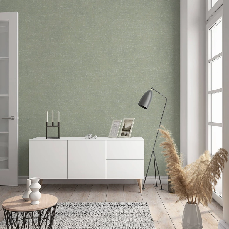 Vliestapete in moderner, feiner Struktur grau, beige Uni 