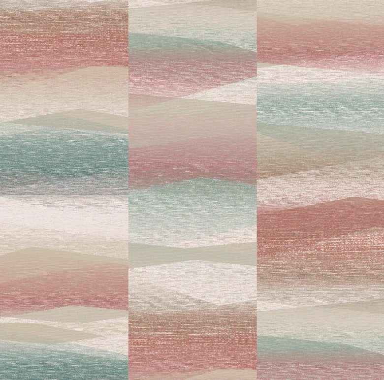 Papier peint intissé avec motif graphique en beige, graphique vert 