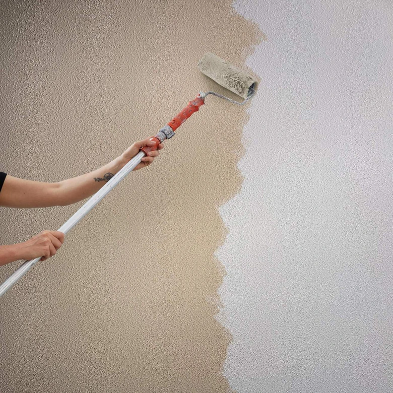 Papier peint intissé d'aspect et de texture unis modernes en blanc, texturé 