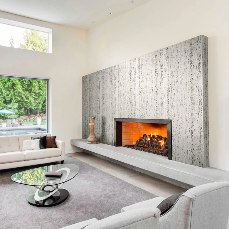 Vliesbehang met travertin steeneffect in natuurlijke look grijs, beige textuur 