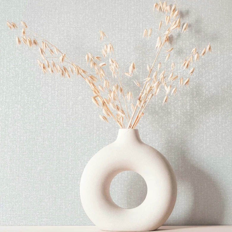 Icke-vävd tapet textil ser vanlig modern ut i vitt 