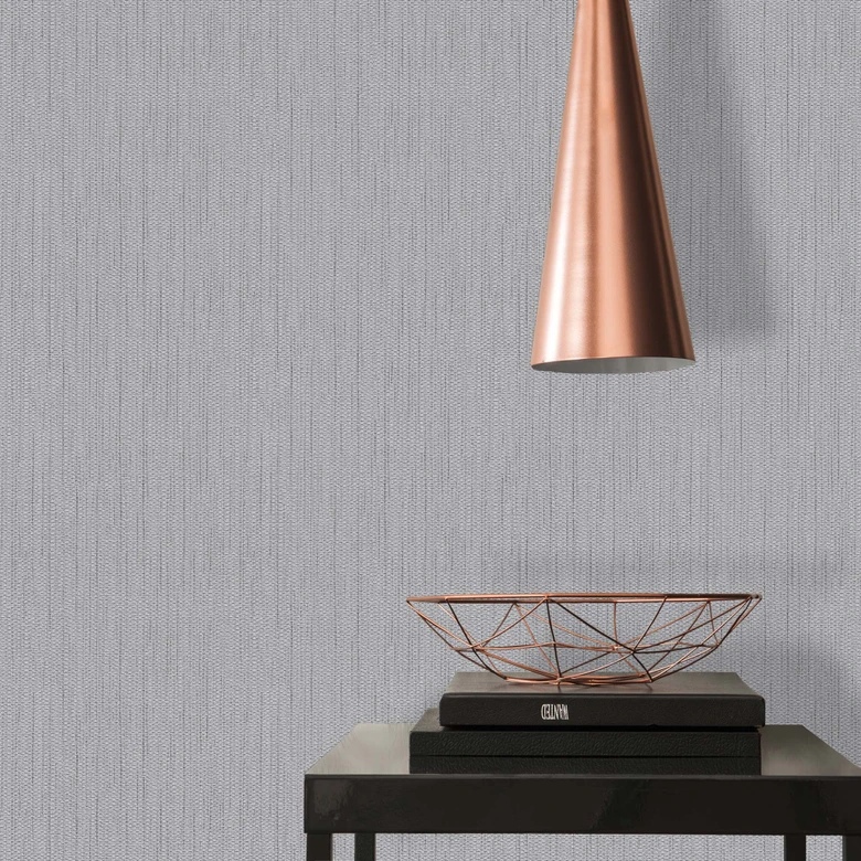 Papier peint structuré Gris argent - papier peint intissé A.S. Création 