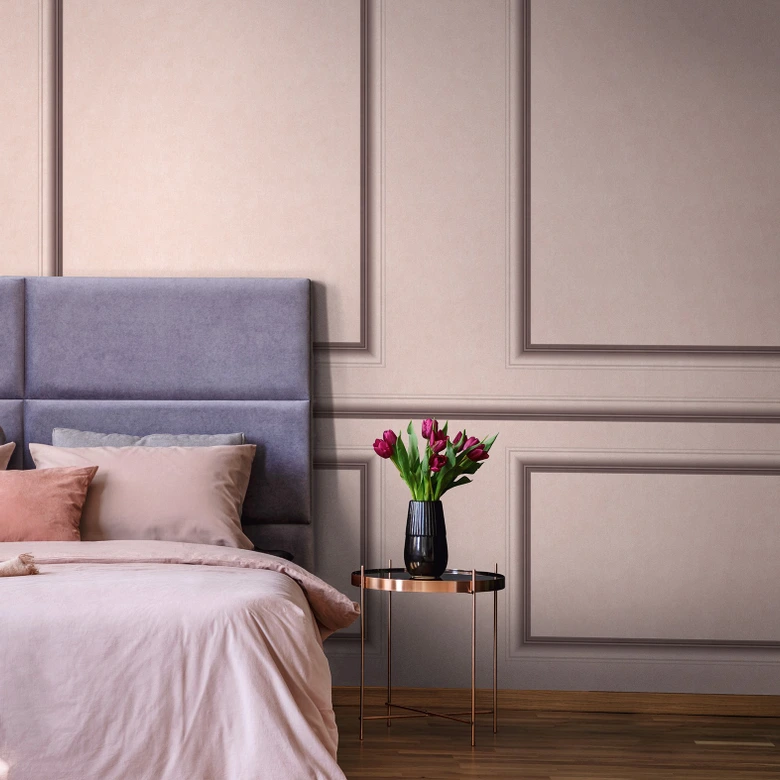 Bordüre in Rosa mit Streifen für Wohnzimmer, Schlafzimmer 5,00 x 0,088 m 