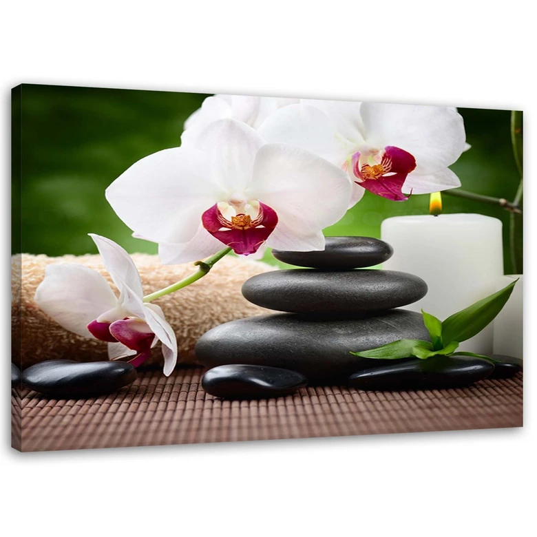 Leinwandbild, Orchideen Blumen Zen 