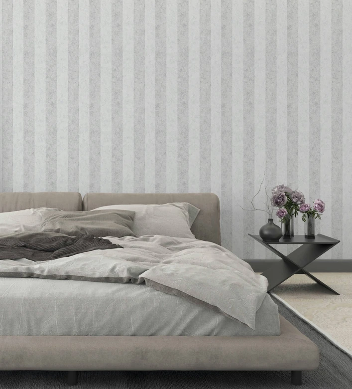 Papier peint intissé rayures grises pour salon chambre à coucher cuisine papier peint marburg 