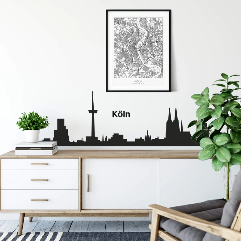 Wandtattoo Köln Skyline 1 