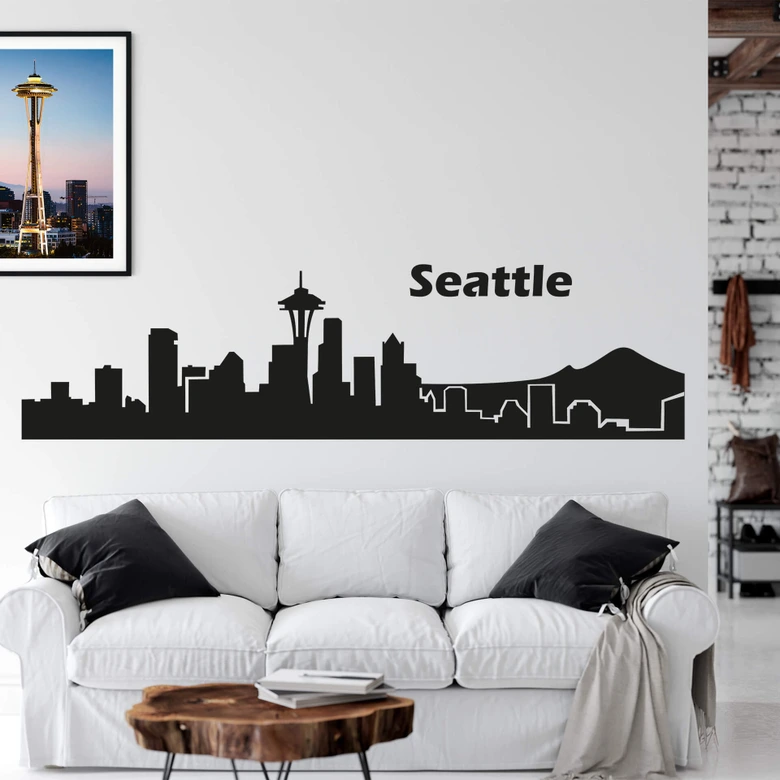 Wandtattoo Seattle Skyline 