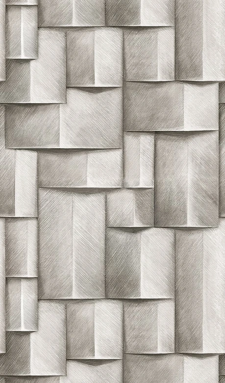 Vliestapete mit Holzmotiv geometrisch weiß, schwarz 3D-Optik 2,70 x 1,59 m 