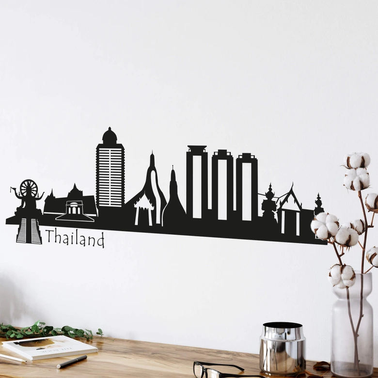 Wandtattoo Thailand Skyline 