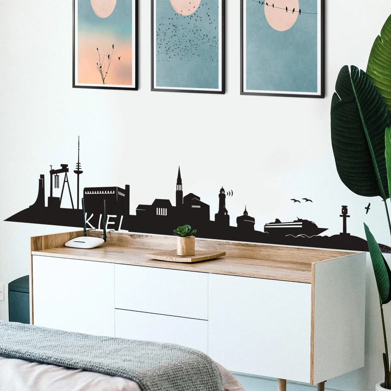 Wandtattoo Kiel Skyline 