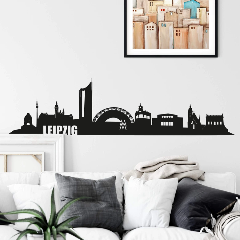 Wandtattoo Leipzig Skyline 