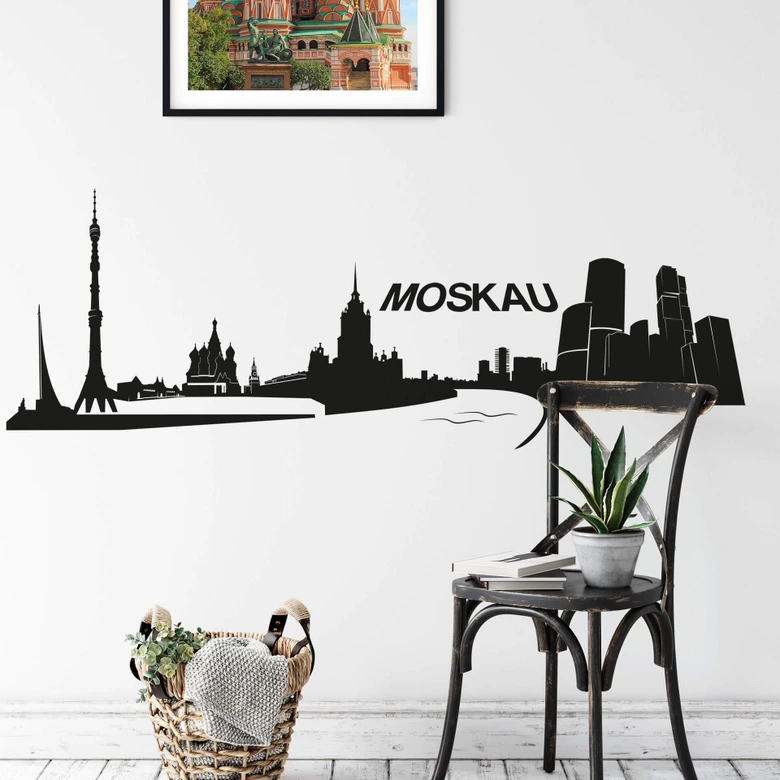 Wandtattoo Moskau Skyline 