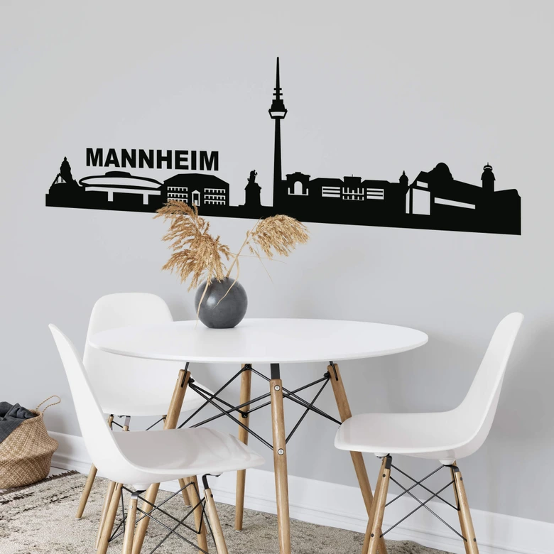 Wandtattoo Mannheim Skyline 
