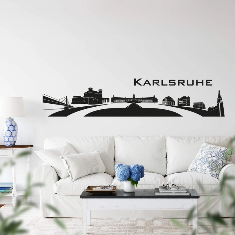 Sticker mural Skyline de Karlsruhe 2 