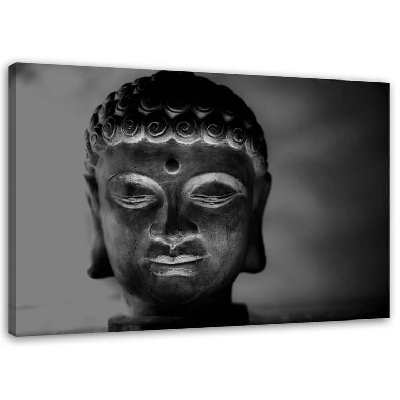 Leinwandbild, Buddha Kopf Feng Shui 