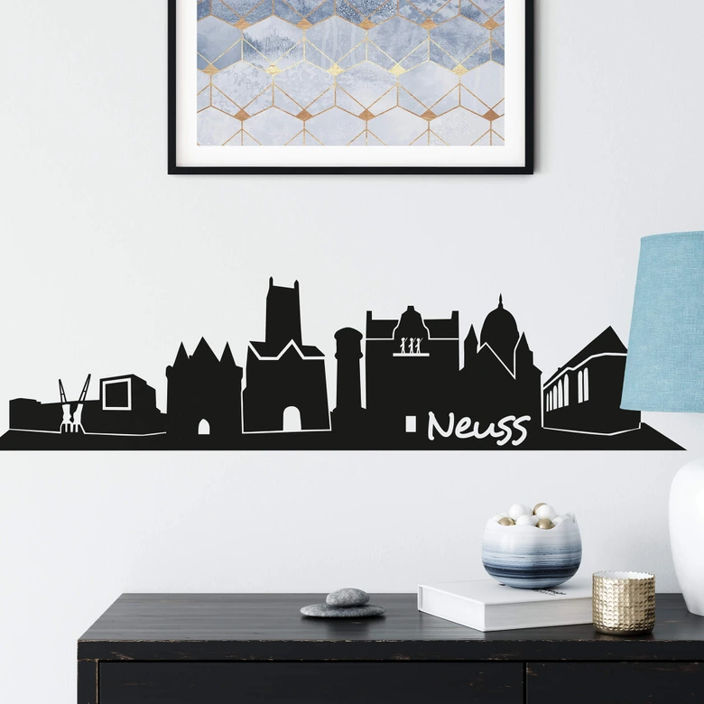 Wandtattoo Neuss Skyline 