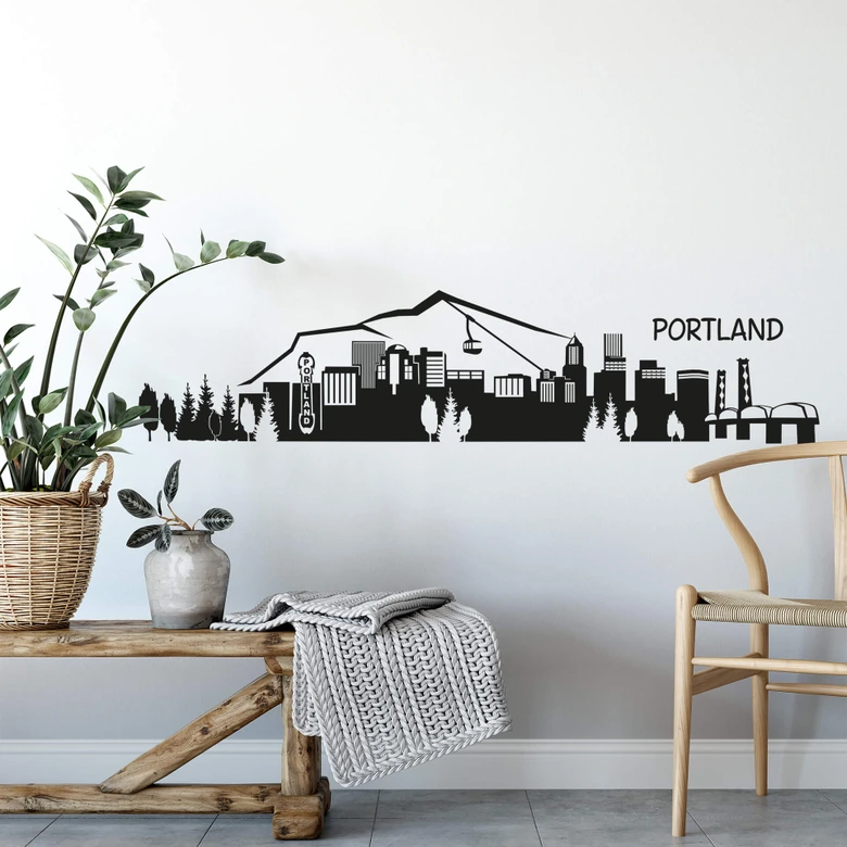 Wandtattoo Portland Skyline 