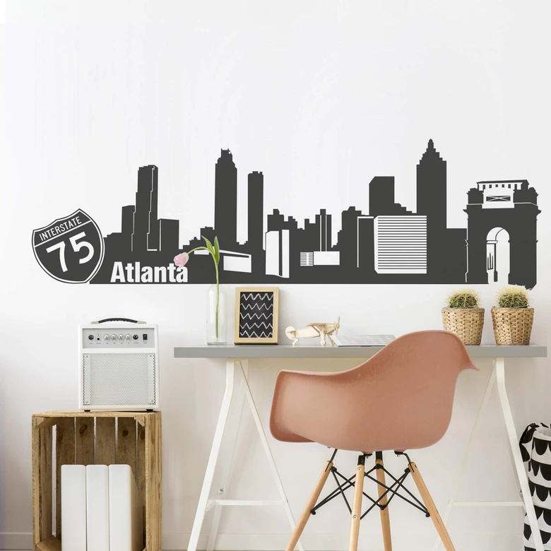 Wandtattoo Atlanta Skyline 