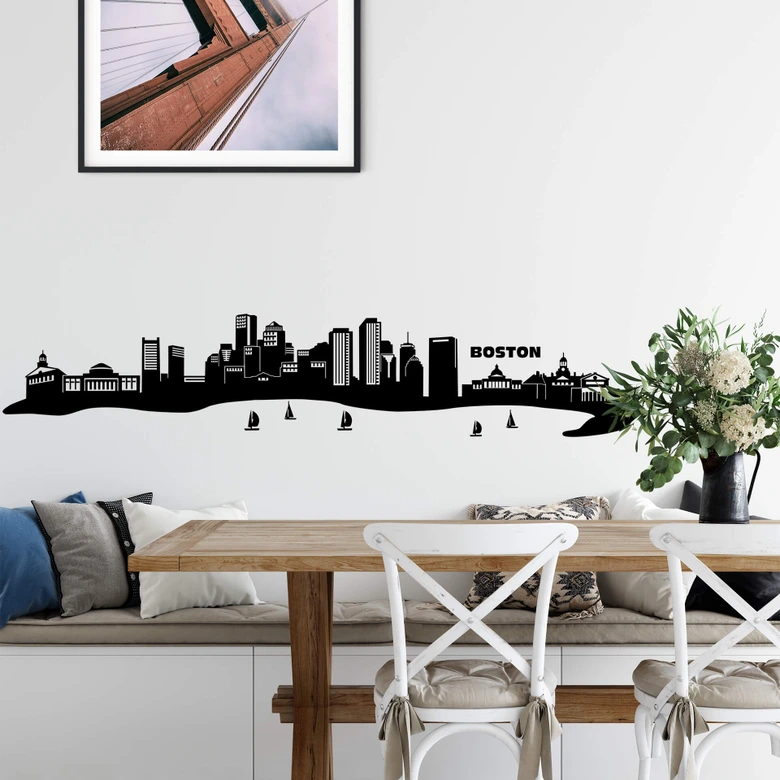 Wandtattoo Boston Skyline 
