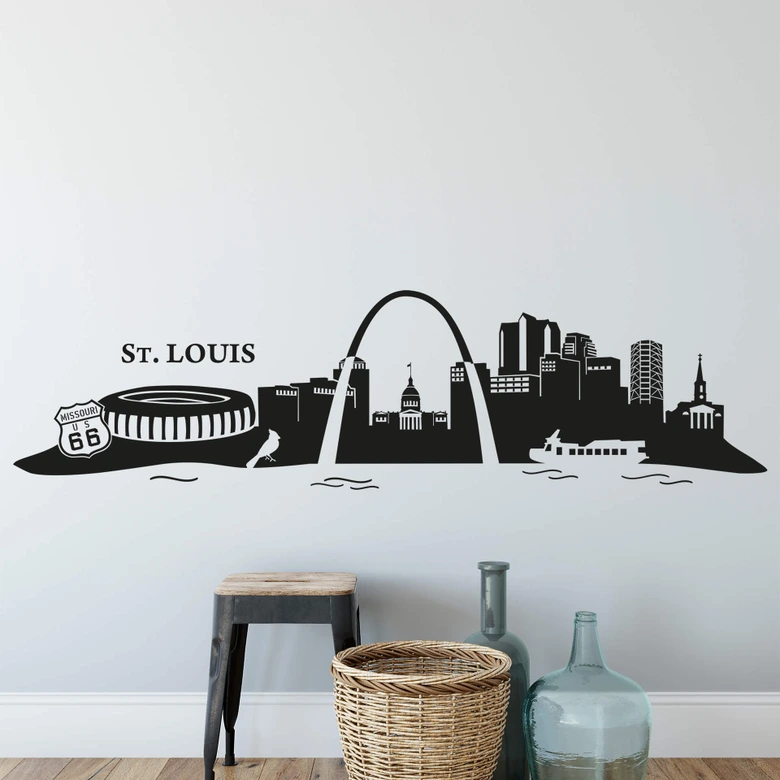 Muursticker St. Louis Skyline 