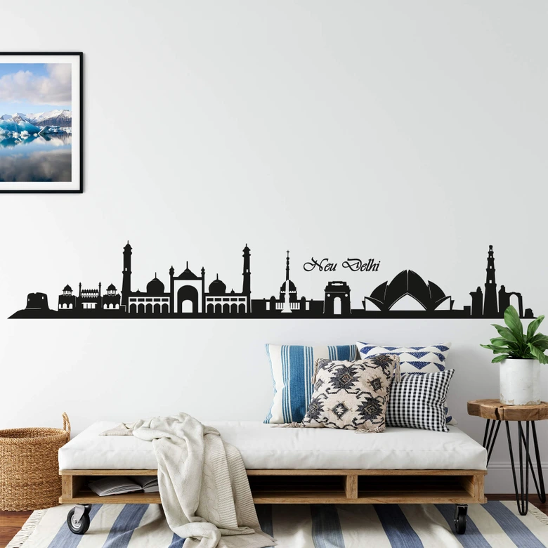Wandtattoo Neu Delhi Skyline 