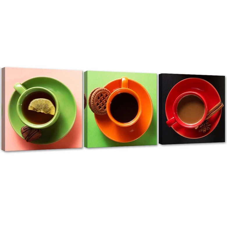 Leinwandbild 3-teilig, Kaffeefarbig 