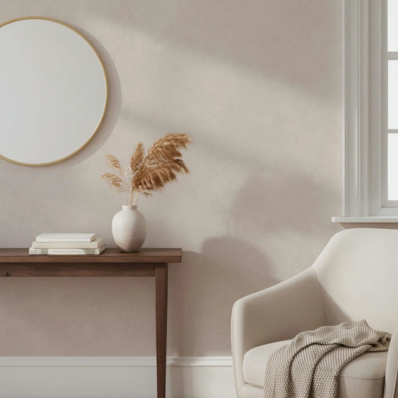 Vliesbehang betonlook effen mat in beige  
