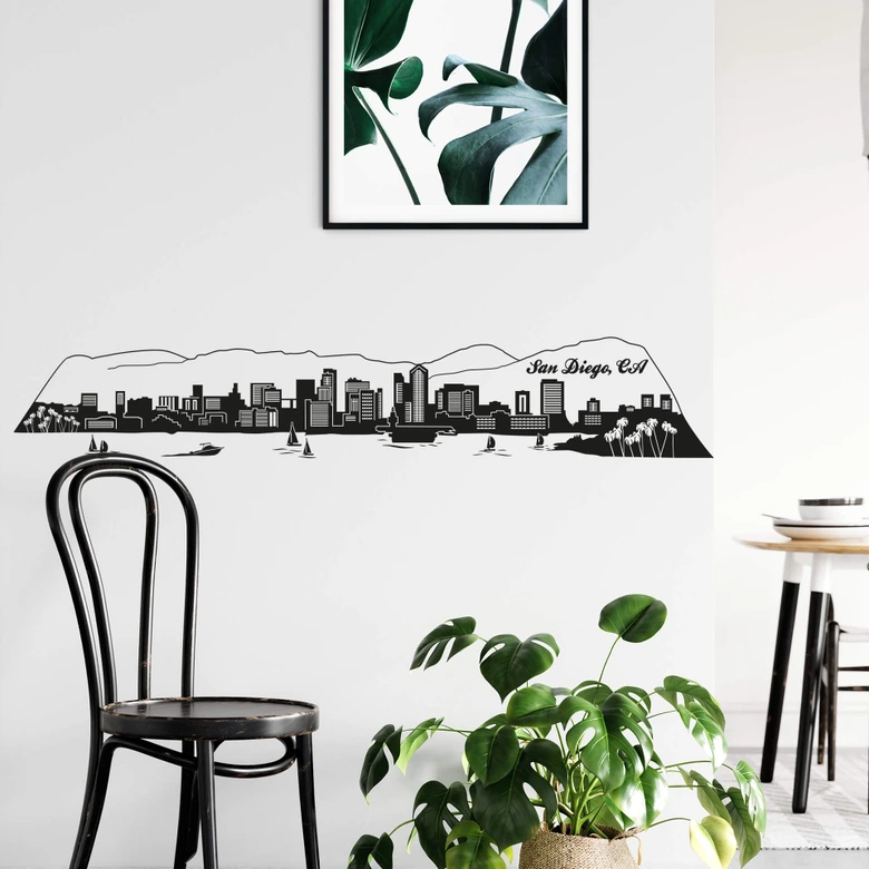 Wandtattoo San Diego Skyline 