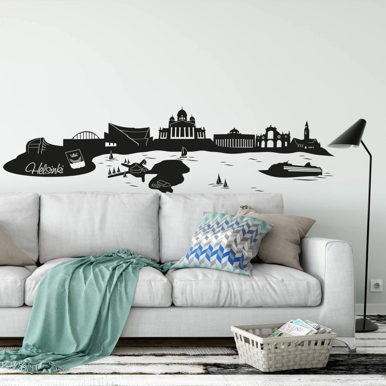 Wandtattoo Helsinki Skyline 