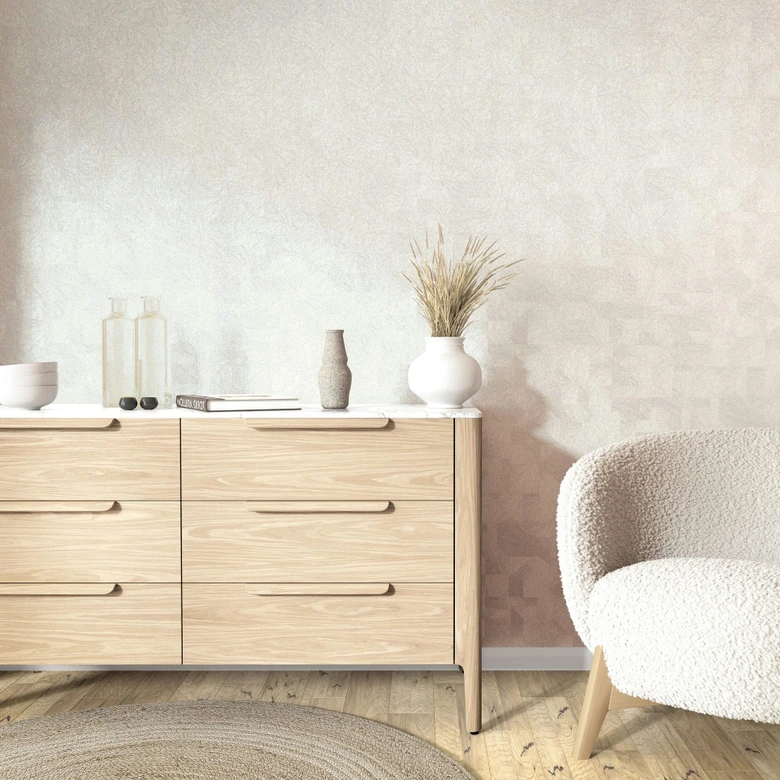 Vliestapete Struktur Grafisch Geometrisch matt in Weiß  