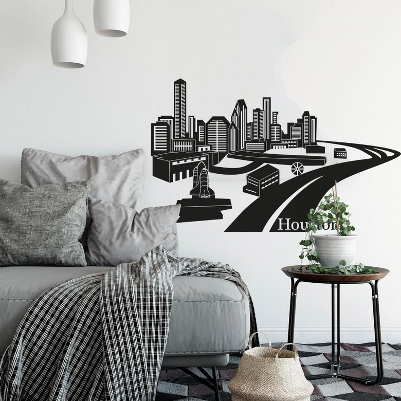 Wandtattoo Houston Skyline 