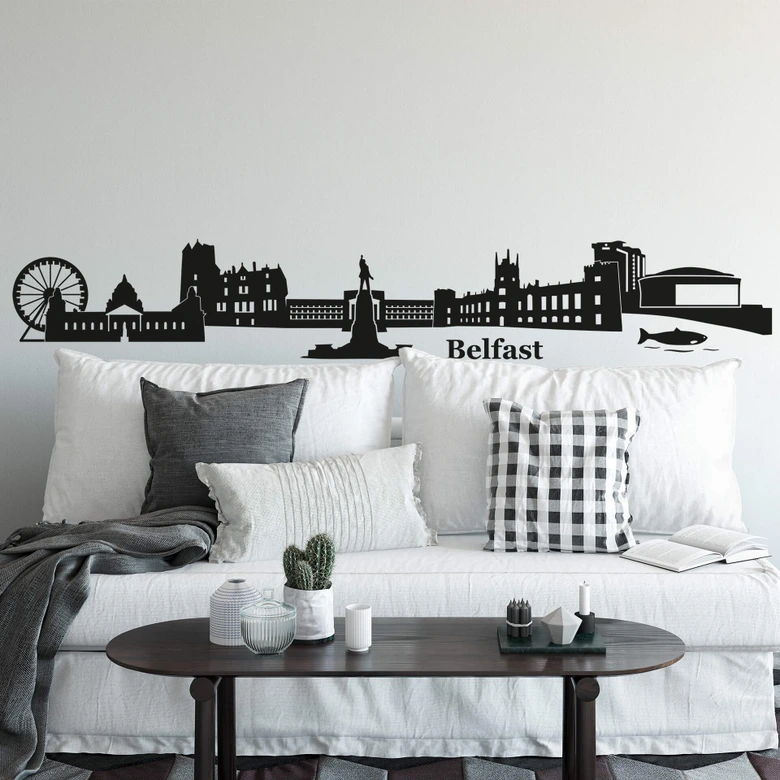 Wandtattoo Belfast Skyline 