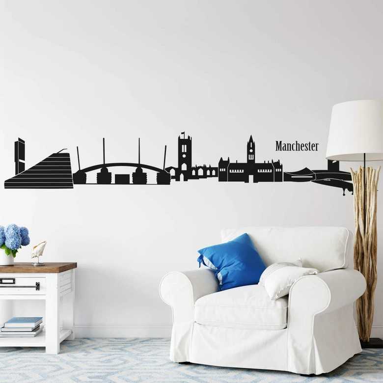 Wandtattoo Manchester Skyline 1 