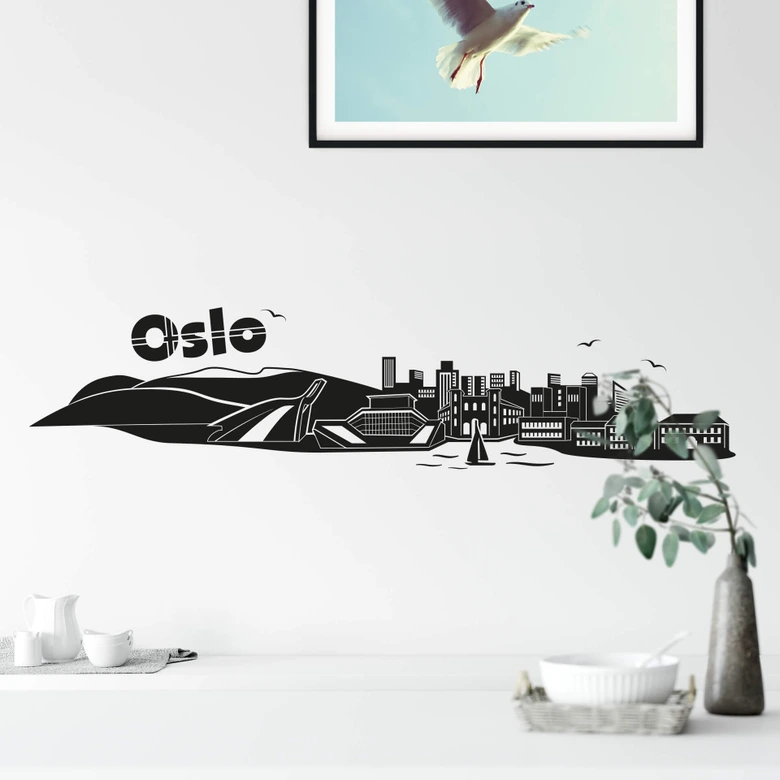 Wandtattoo Oslo Skyline 