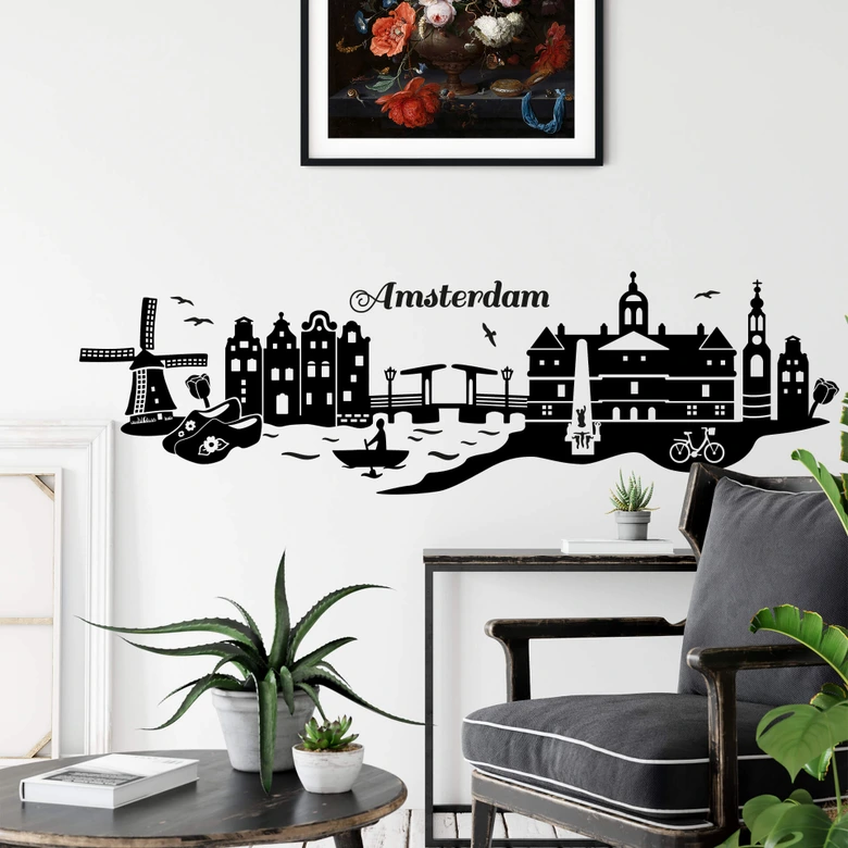 Wandtattoo Amsterdam Skyline 