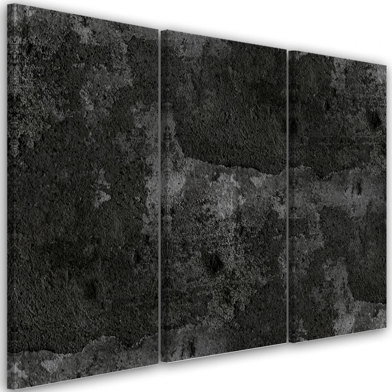 Leinwandbild 3 teilig, Alte Betonwand 