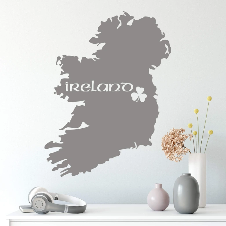 Irsk kort wallsticker 