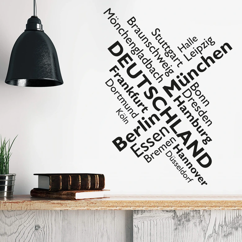 Wandtattoo Städte Raute 