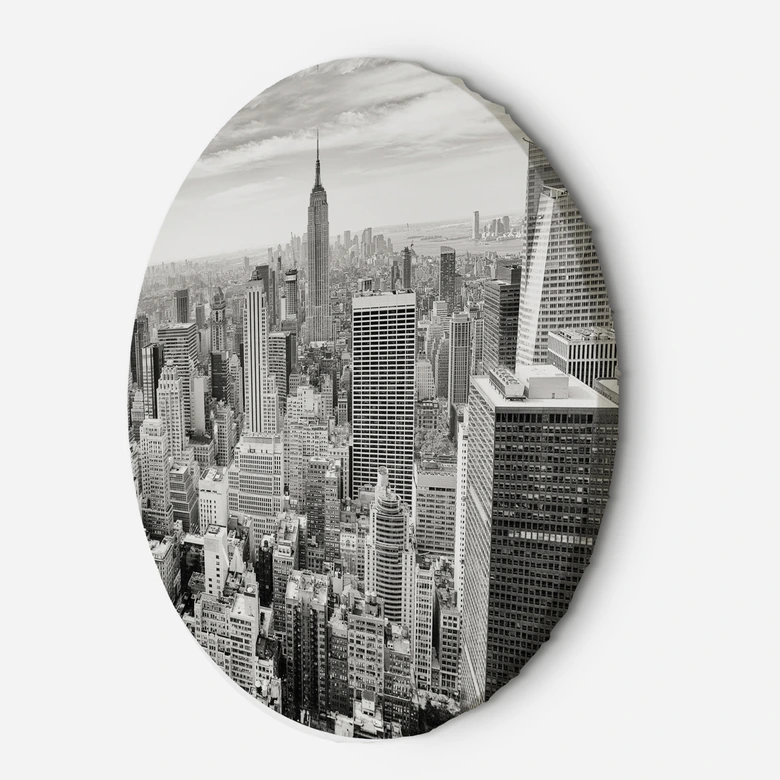 Rundes Leinwandbild New Yorker Wolkenkratzer 