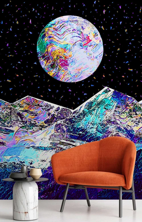 Fototapete, Mond aus dem Weltraum 